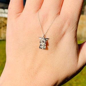 The Child inspired baby Grogu necklace sterling silver / the mandalorian